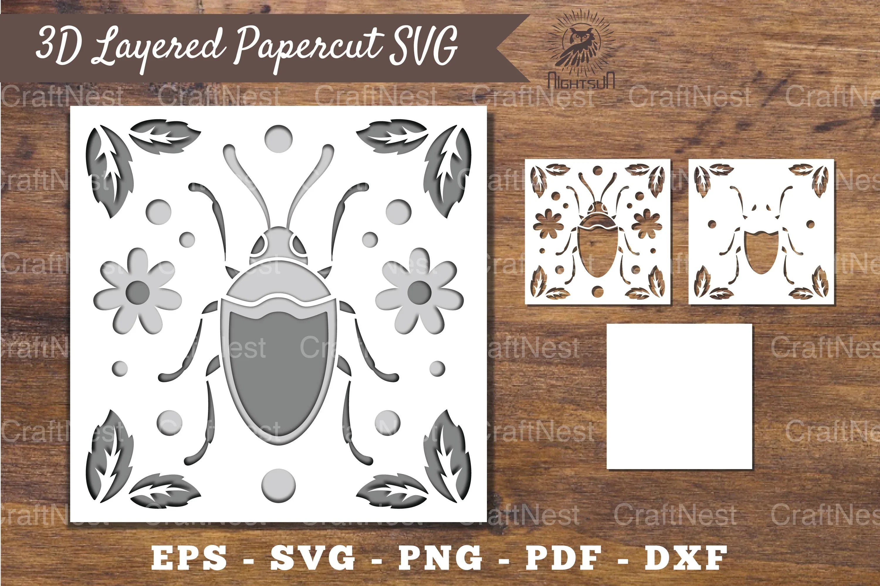 3D Insect Layered Papercut Clipart Bundle - CraftNest - Digital Crafting and Art