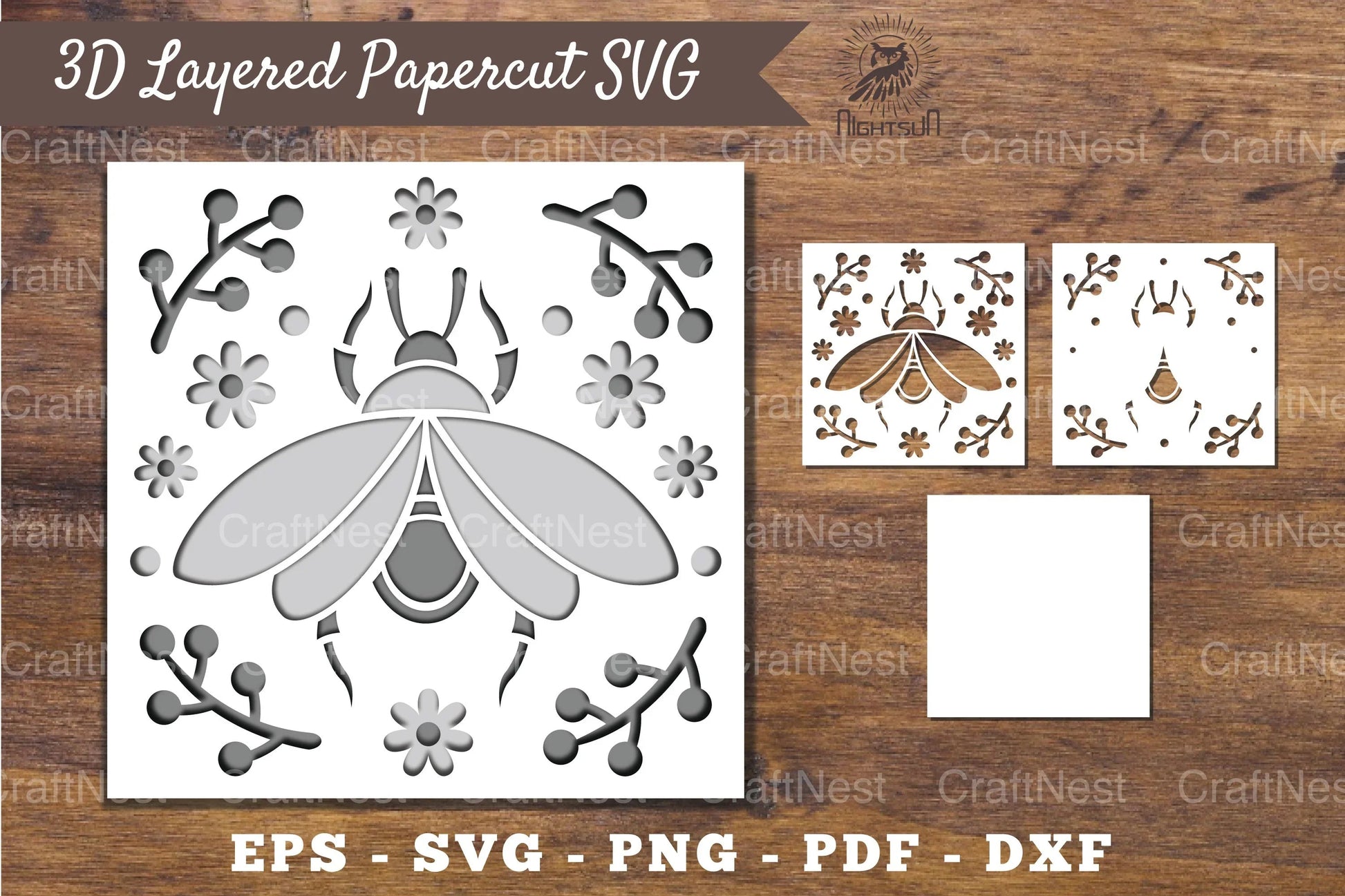 3D Insect Layered Papercut Clipart Bundle - CraftNest - Digital Crafting and Art