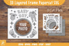 3D Layered Baby Boy Papercut Frame Clipart Bundle