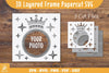 3D Layered Crown Papercut Clipart Bundle