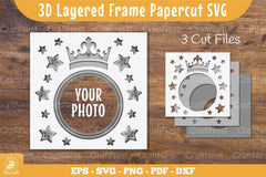 3D Layered Crown Papercut Clipart Bundle - CraftNest - Digital Crafting and Art