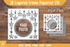 3D Layered Frame Flowers Papercut Clipart Bundle