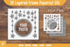3D Layered Stars Papercut Frame Clipart Bundle