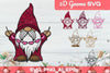 3D Layered Pink Gnome Valentine SVG Bundle