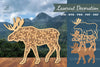 3D Moose Flowers Laser Cut Clipart Bundle
