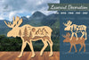 3D Moose Mountain Laser Cut Clipart Bundle