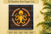 3D Octopus Layered Paper Cut Clipart Bundle