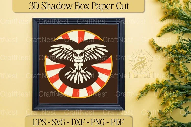 3D Owl Layered Paper Cut Clipart Bundle - CraftNest - Digital Crafting and Art