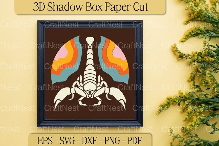 3D Scorpion Layered Paper Cut Clipart Bundle - CraftNest - Digital Crafting and Art