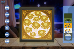 3D Shadow Box Flower Papercut SVG Bundle - CraftNest - Digital Crafting and Art
