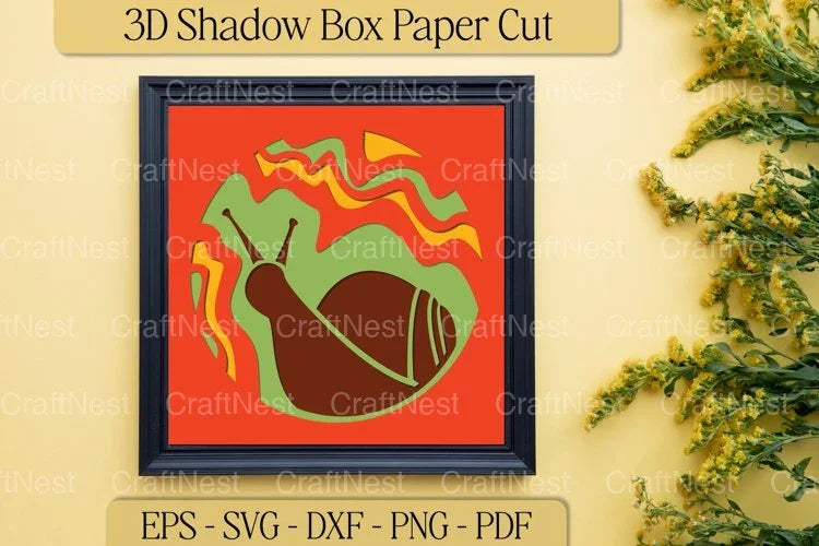 3D Snail Layered Paper Cut Clipart Bundle - CraftNest - Digital Crafting and Art