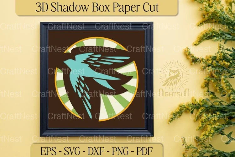 3D Swallow Layered Paper Cut Clipart Bundle - CraftNest - Digital Crafting and Art