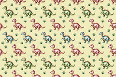 Pastel Dinosaurs Seamless Papers - CraftNest - Digital Crafting and Art