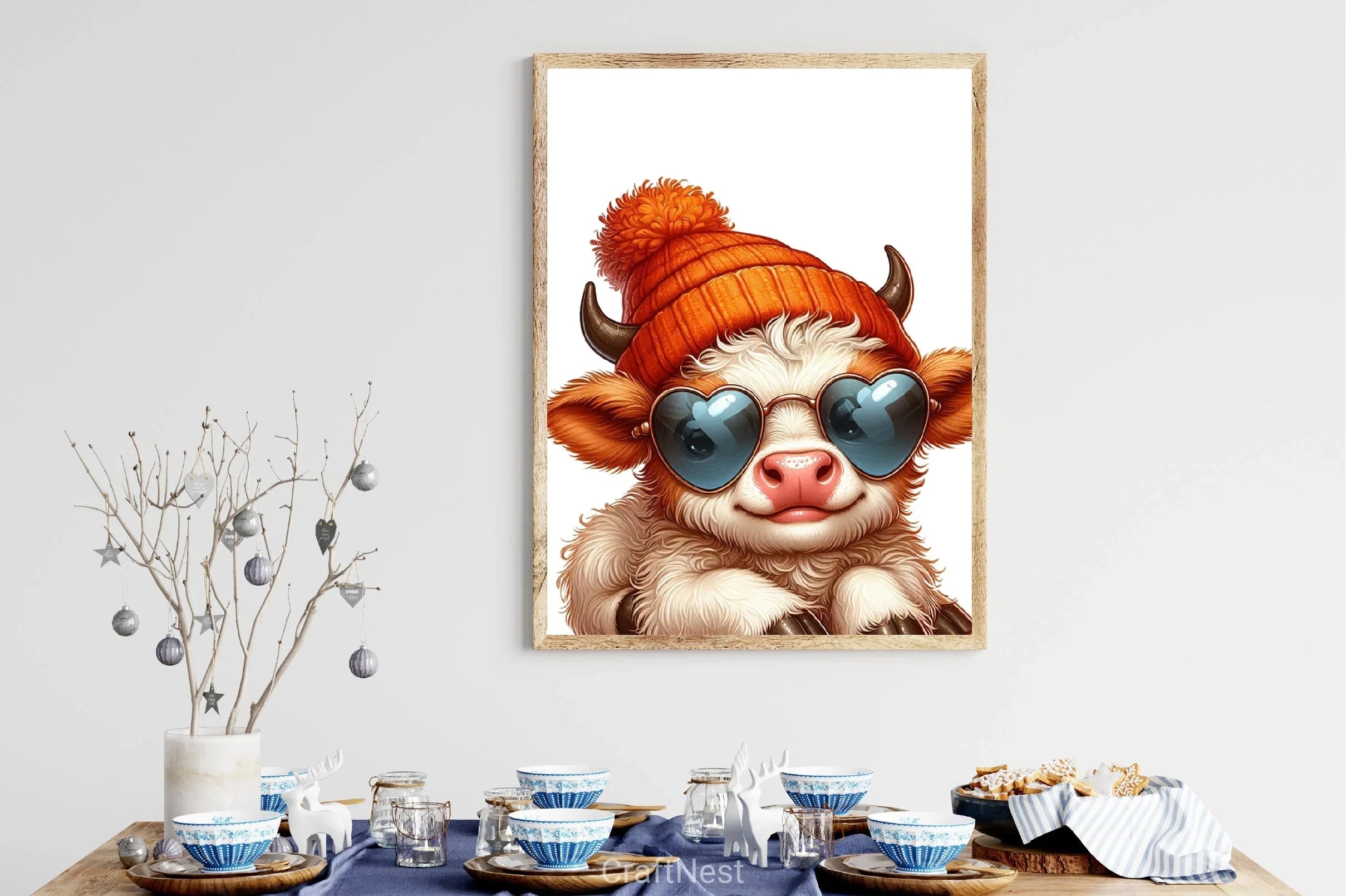 Baby Highland Cow Clipart Bundle 3 - CraftNest - Digital Crafting and Art