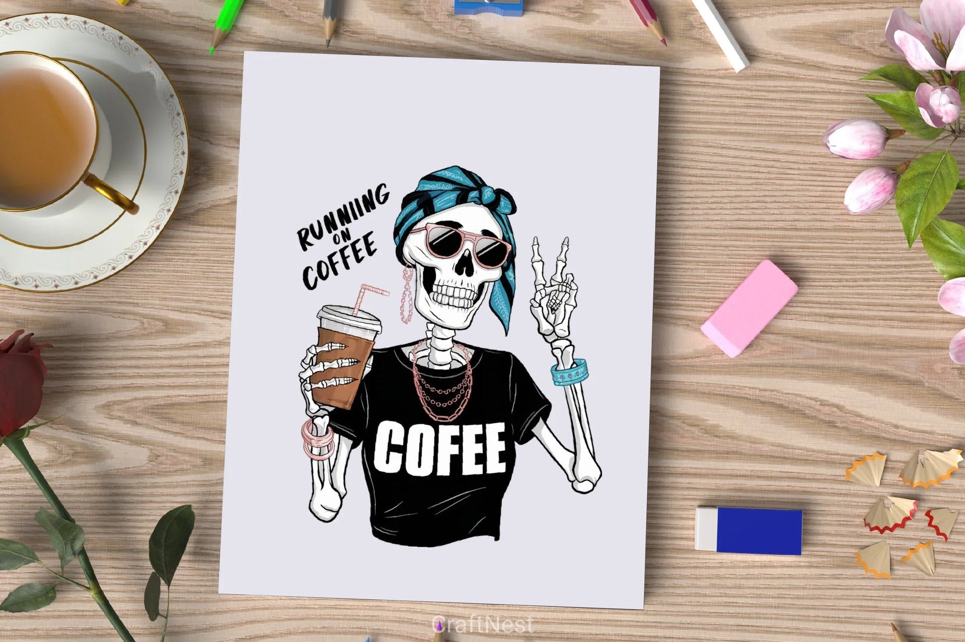 Stylish Skeleton Clipart Bundle 4 - CraftNest - Digital Crafting and Art