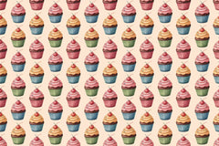 Cupcakes Seamless Papers - CraftNest - Digital Crafting and Art