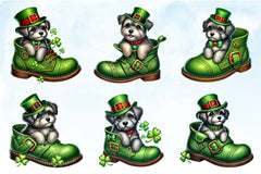 St. Patrick's Day Dog Shoes Clipart Bundle - CraftNest - Digital Crafting and Art