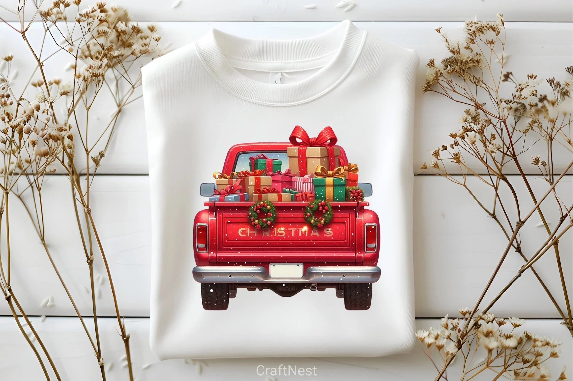 Christmas Truck Clipart Bundle 6 - CraftNest - Digital Crafting and Art