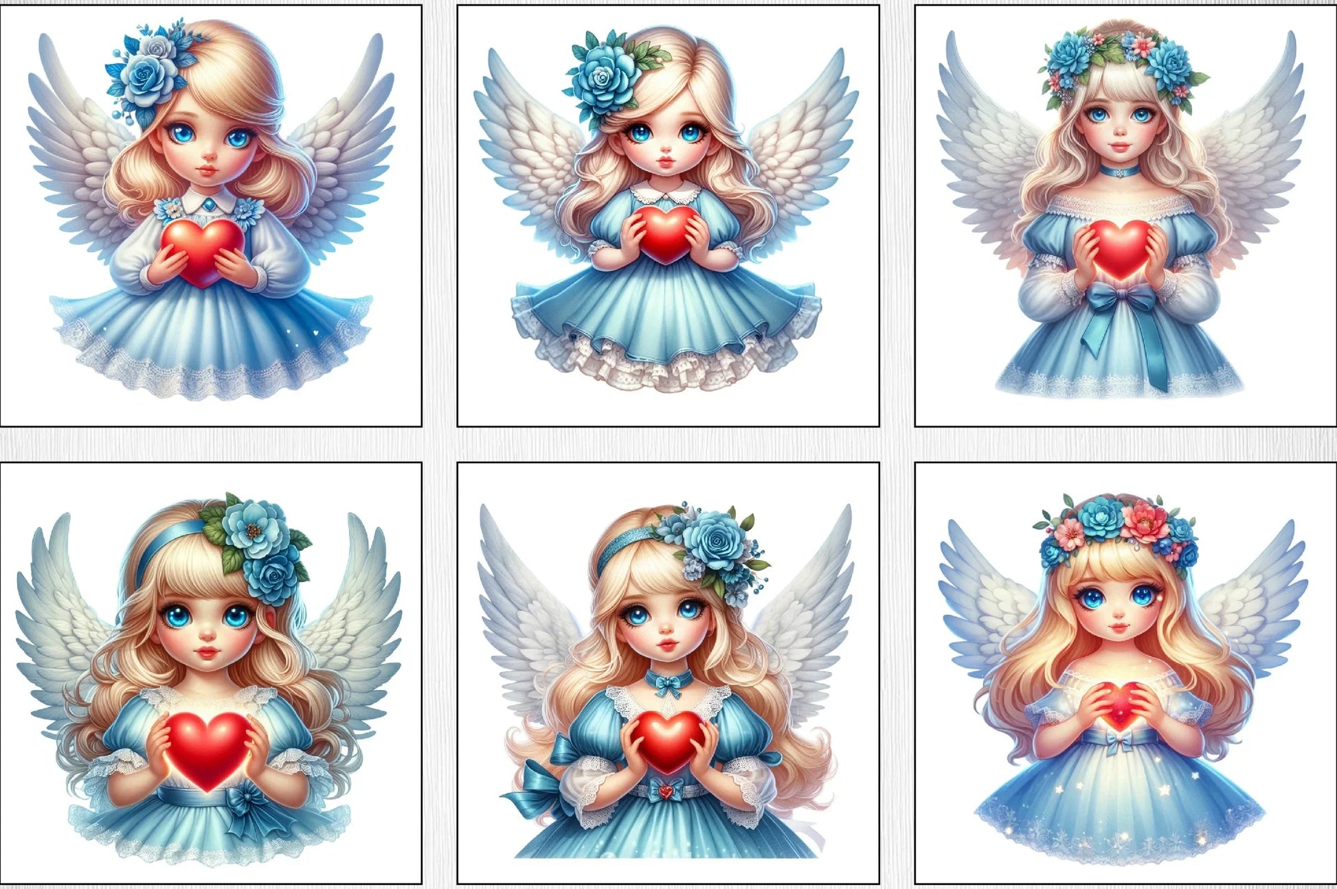 Valentine Fairy Girl Clipart Bundle 6 - CraftNest - Digital Crafting and Art