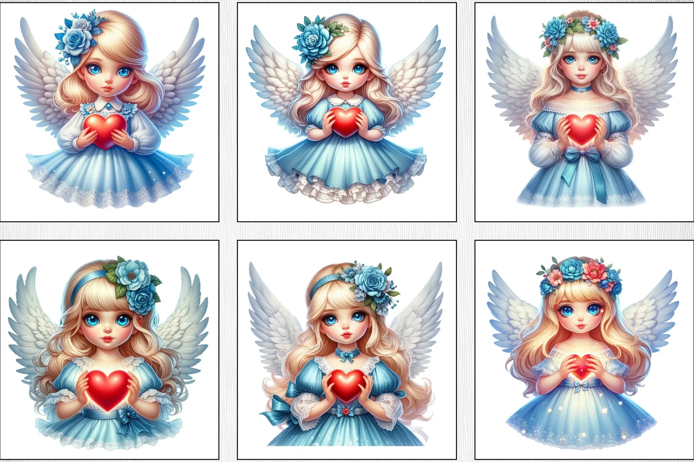 Valentine Fairy Girl Clipart Bundle 6 - CraftNest - Digital Crafting and Art