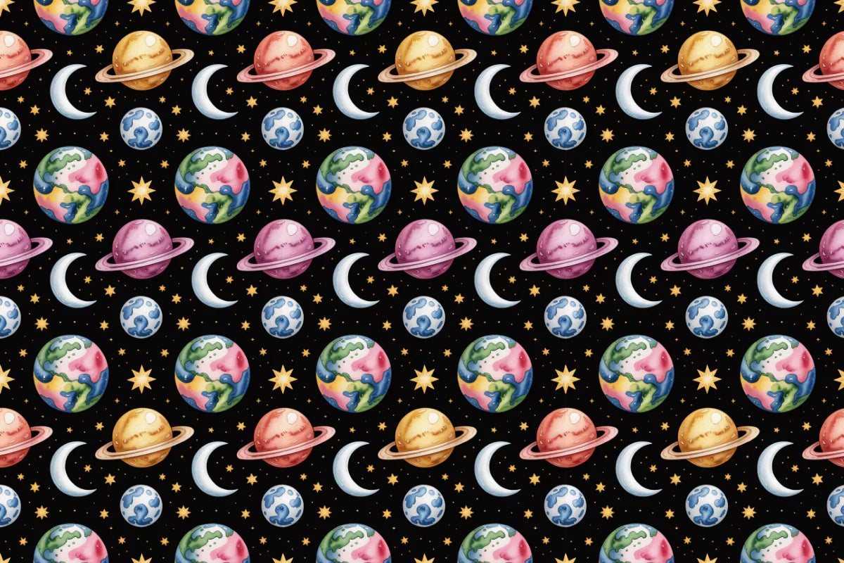 Dark Cosmic Patterns Seamless Papers - CraftNest - Digital Crafting and Art