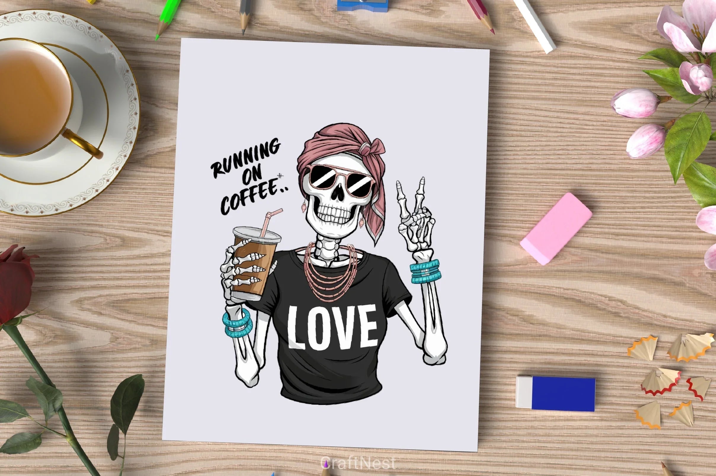 Stylish Skeleton Clipart Bundle 2 - CraftNest - Digital Crafting and Art