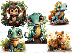 Cute Jungle Clipart - CraftNest