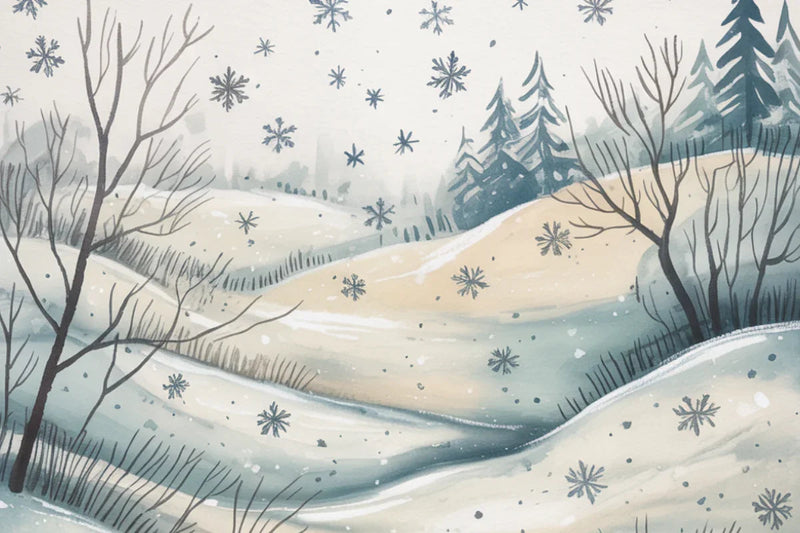Snowy Scenes Background Papers - CraftNest - Digital Crafting and Art