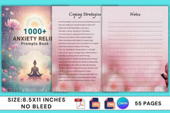 Anxiety Relief Prompts Book for Stress Reduction - CraftNest - Digital Crafting and Art