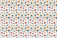 Seashells & Starfish Seamless Papers - CraftNest - Digital Crafting and Art