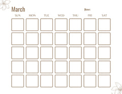 Blank Monthly Calendar KDP Planner - CraftNest - Digital Crafting and Art