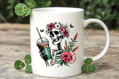 Halloween Skeleton Coffee Cup Clipart Bundle - CraftNest - Digital Crafting and Art