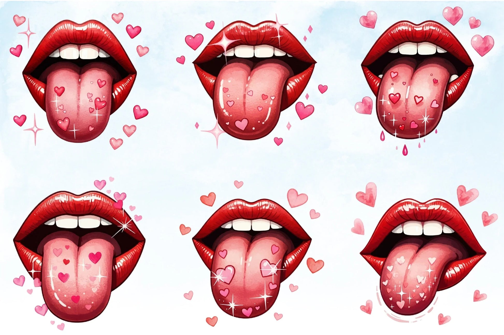 Sexy Lips Valentine Clipart Bundle - CraftNest - Digital Crafting and Art