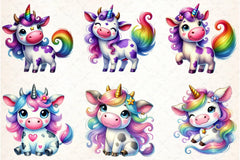 Unicorn Cow Clipart Bundle 19 - CraftNest - Digital Crafting and Art