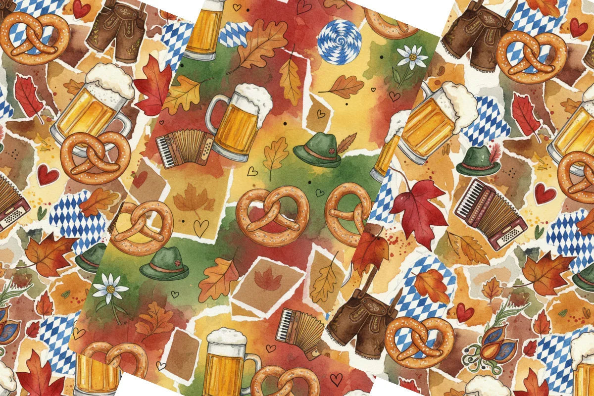 Oktoberfest Junk Journal Papers - CraftNest - Digital Crafting and Art