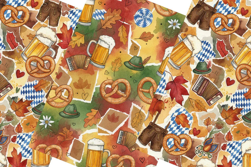Oktoberfest Junk Journal Papers - CraftNest - Digital Crafting and Art
