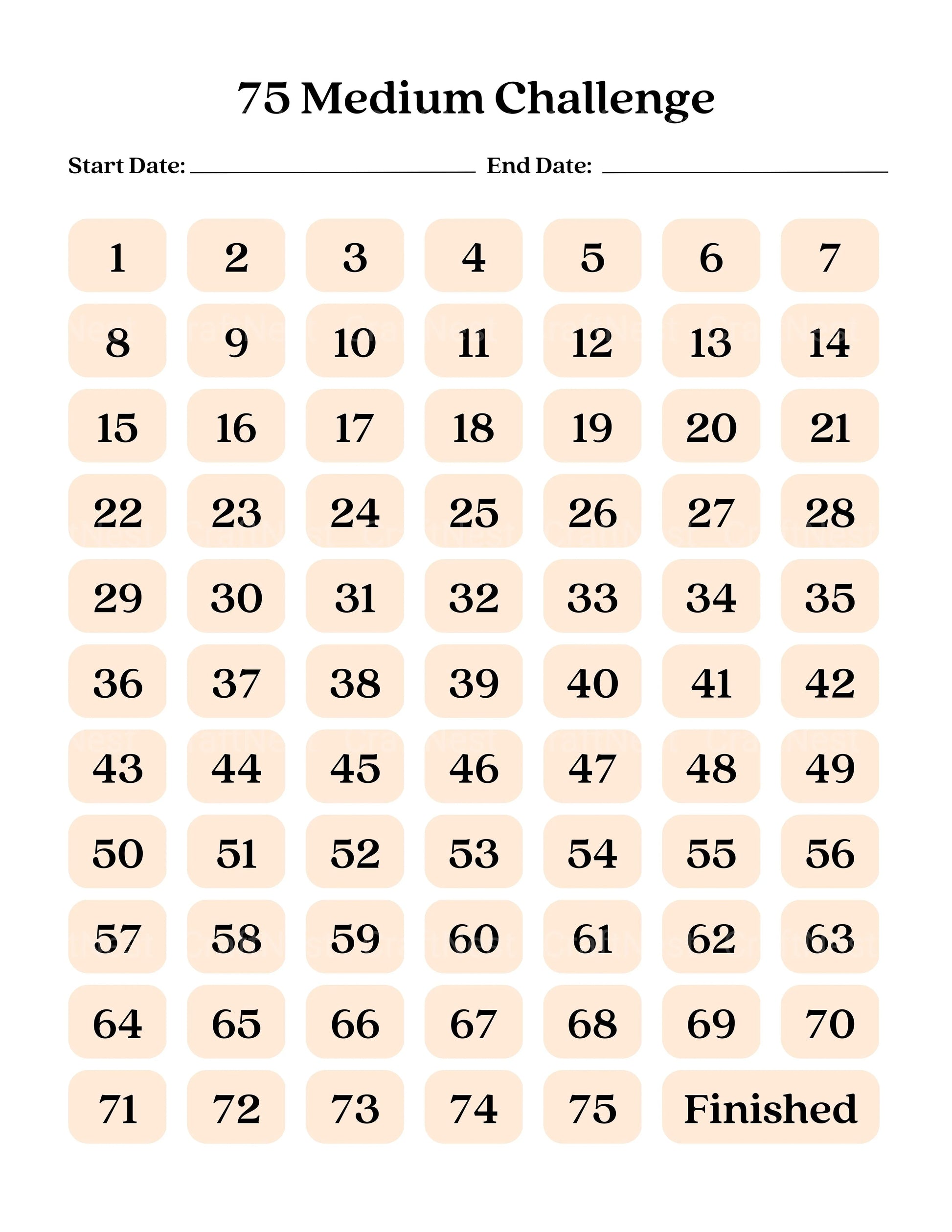Medium Challenge Tracker: Stay Organized and Motivated - CraftNest - Digital Crafting and Art