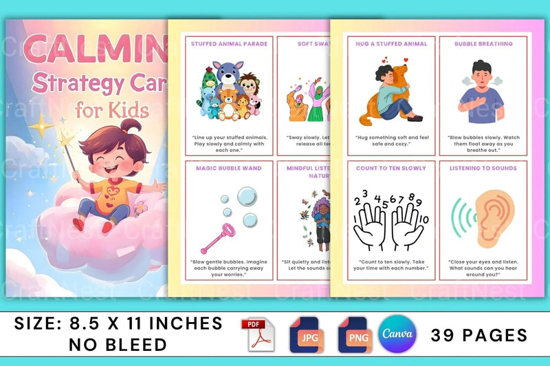 Calming Strategy Cards for Kids - CraftNest - Digital Crafting and Art