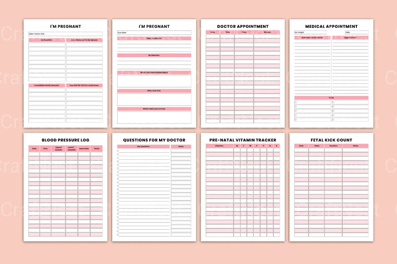 Pregnancy KDP Journal: Track Your Journey - CraftNest - Digital Crafting and Art