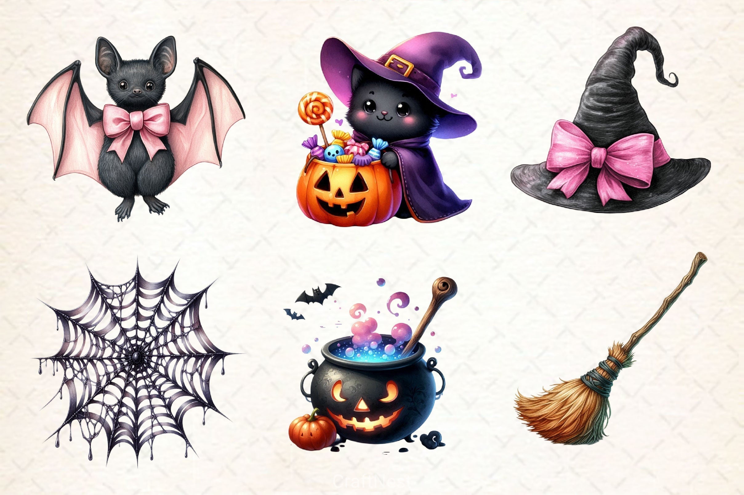 Cute Halloween Clipart Bundle 7