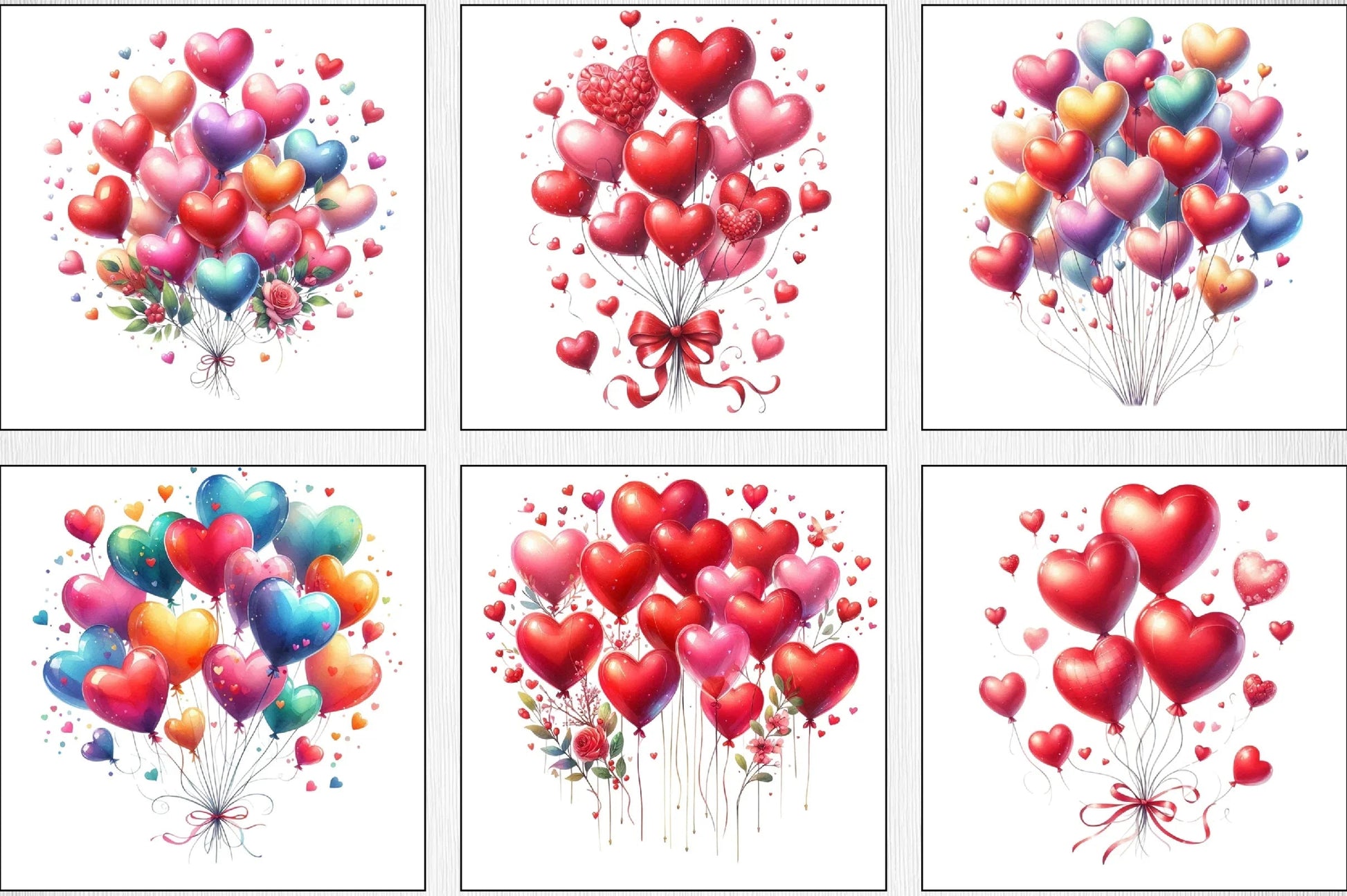 Valentine's Day Balloon Clipart Bundle - CraftNest - Digital Crafting and Art