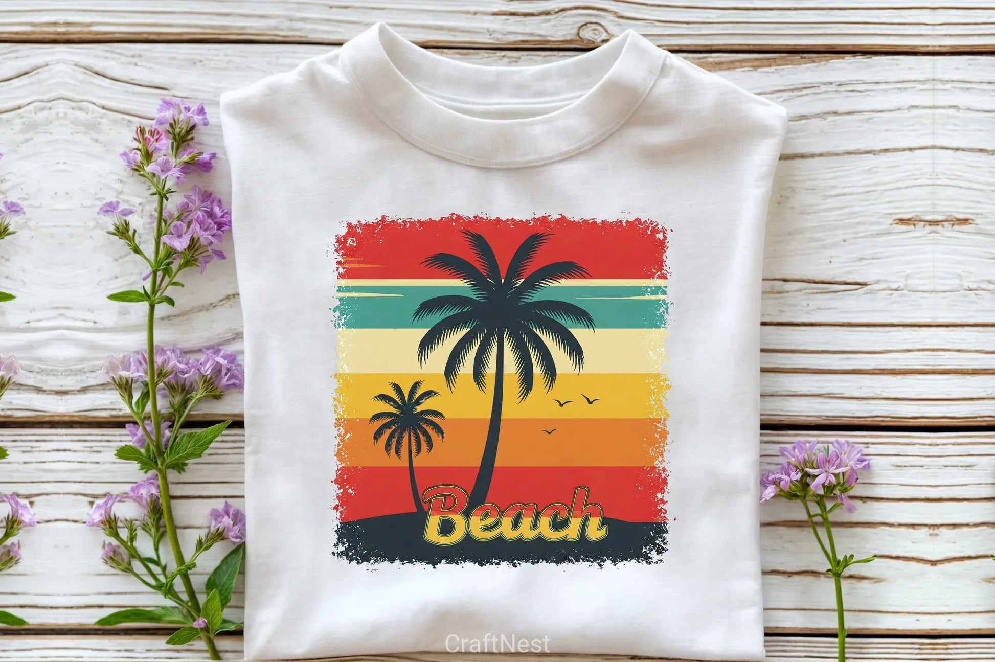 Beach Palm Trees Clipart Bundle - CraftNest - Digital Crafting and Art