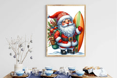 Christmas Santa Surfboard Clipart Bundle - CraftNest - Digital Crafting and Art