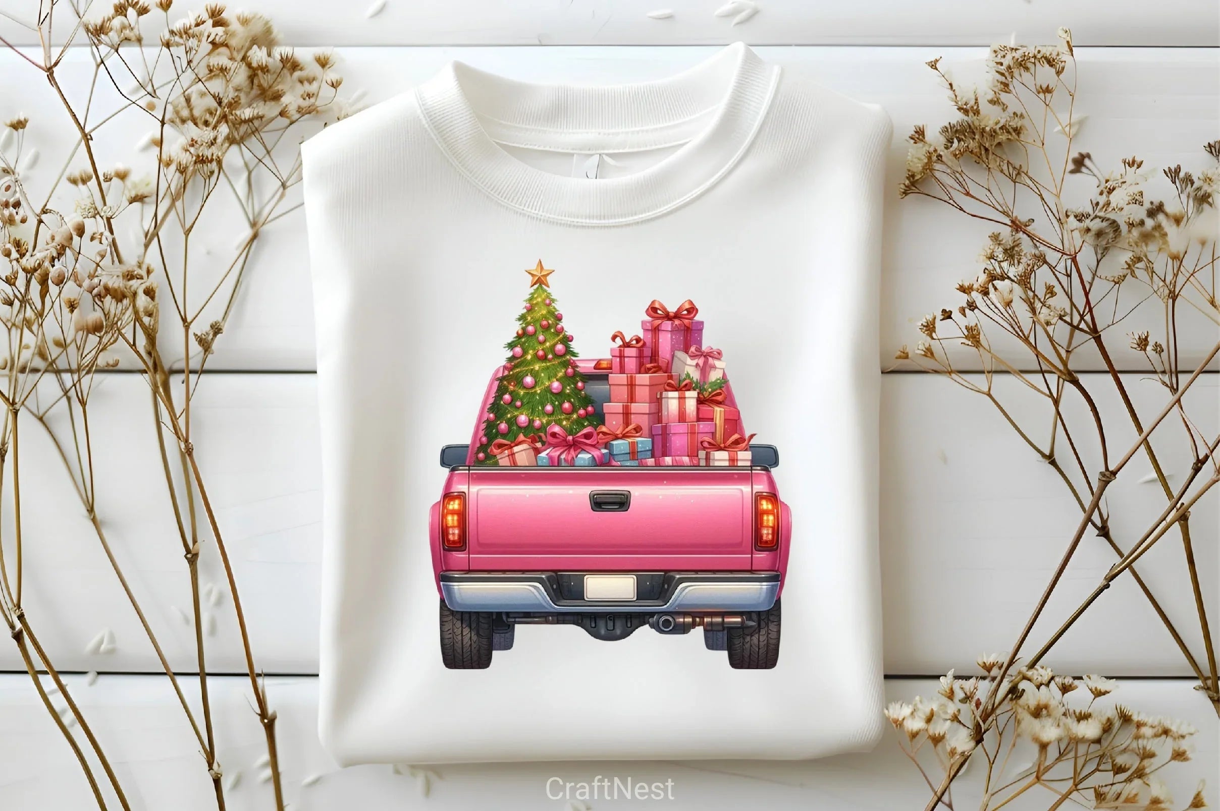 Christmas Truck Clipart Bundle 4 - CraftNest - Digital Crafting and Art