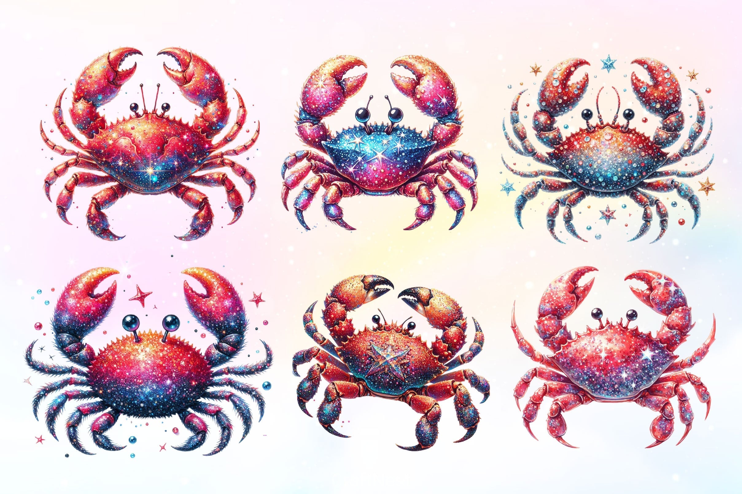 Cute Crab Clipart Bundle 2
