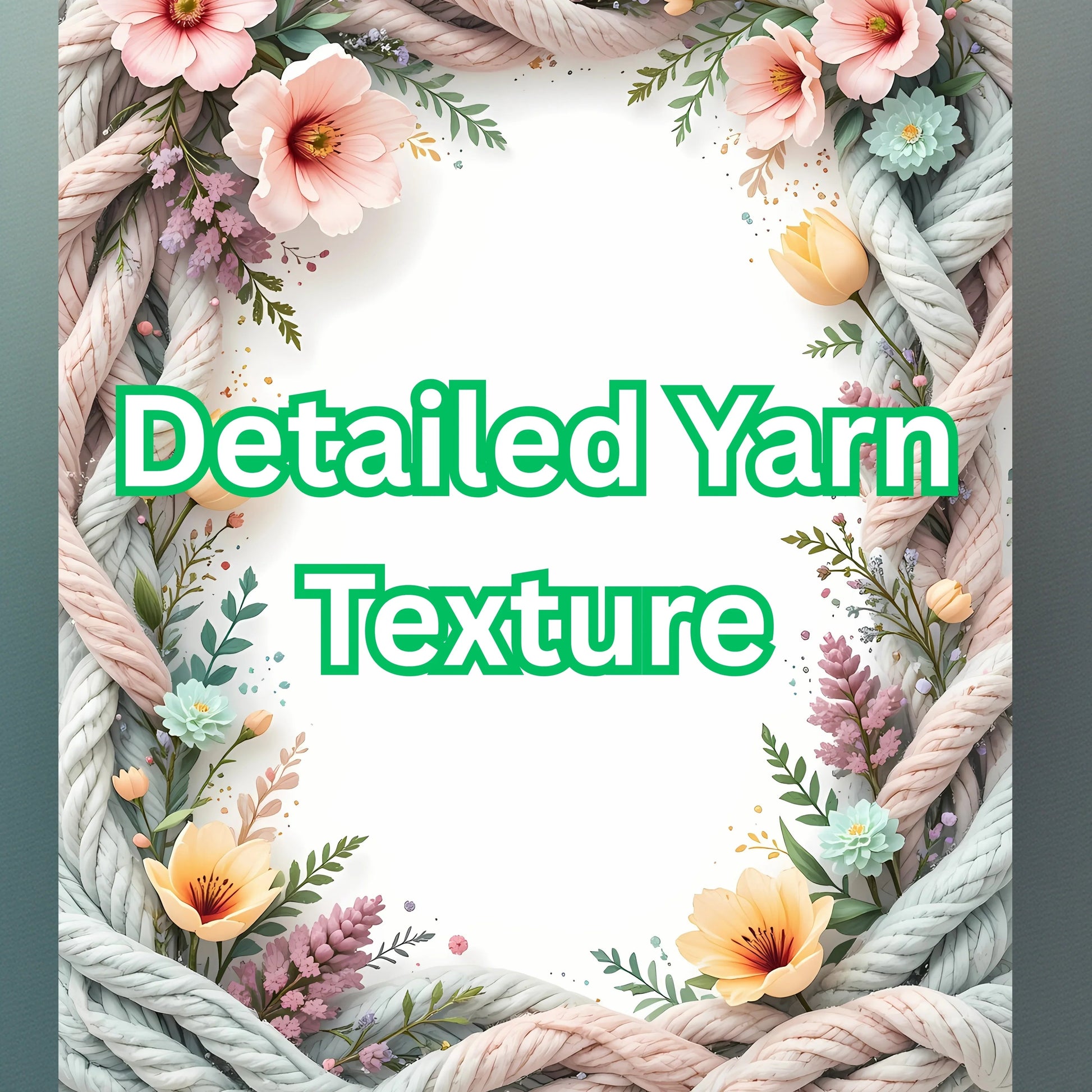 Spring Boho Faux Yarn Floral Borders Clipart Bundle - CraftNest - Digital Crafting and Art