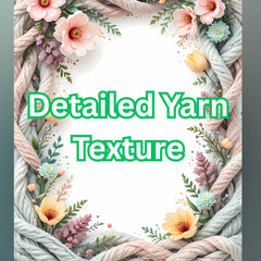 Spring Boho Faux Yarn Floral Borders Clipart Bundle - CraftNest - Digital Crafting and Art