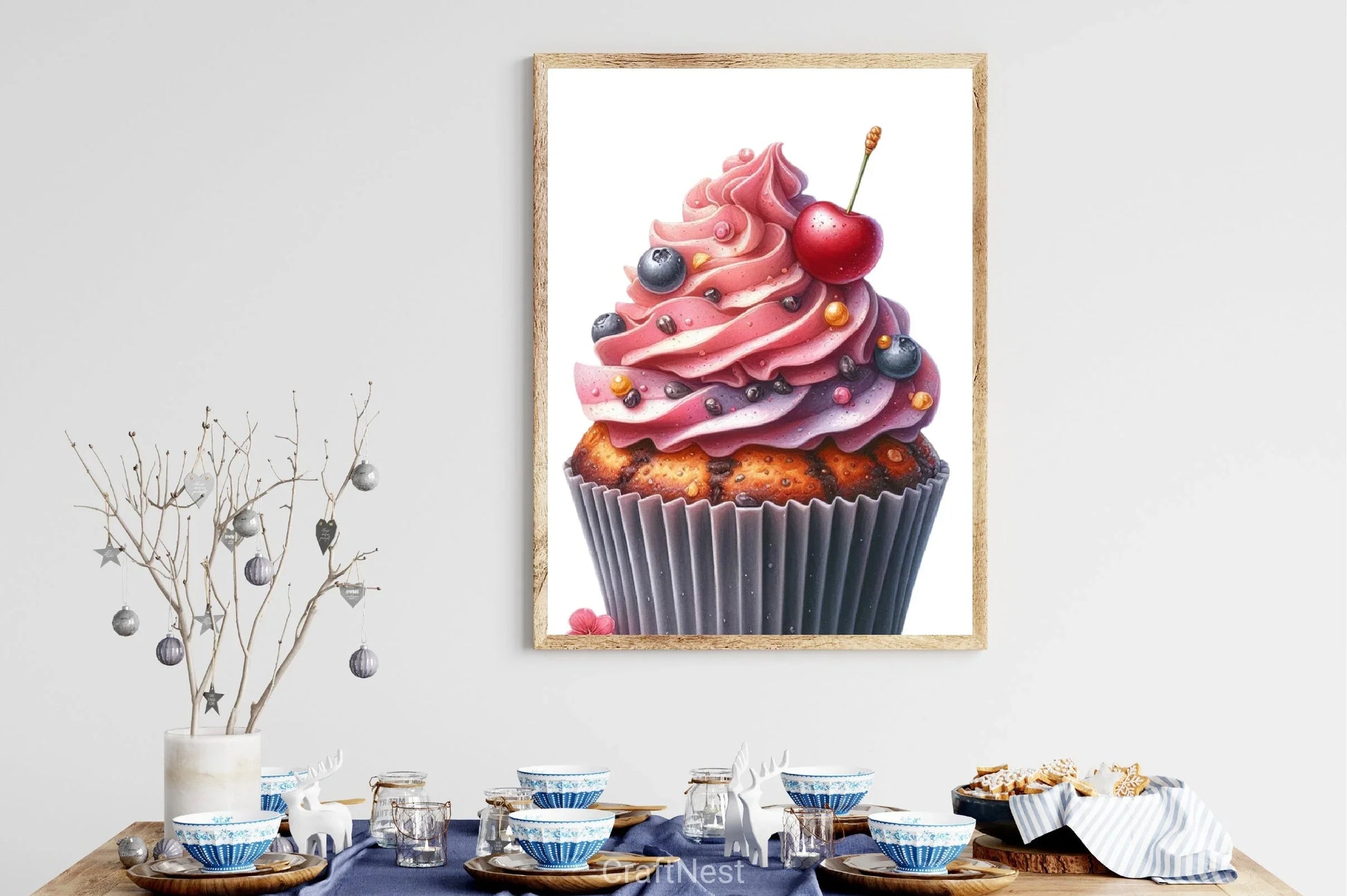 Strawberry Cupcake Clipart Bundle - CraftNest - Digital Crafting and Art