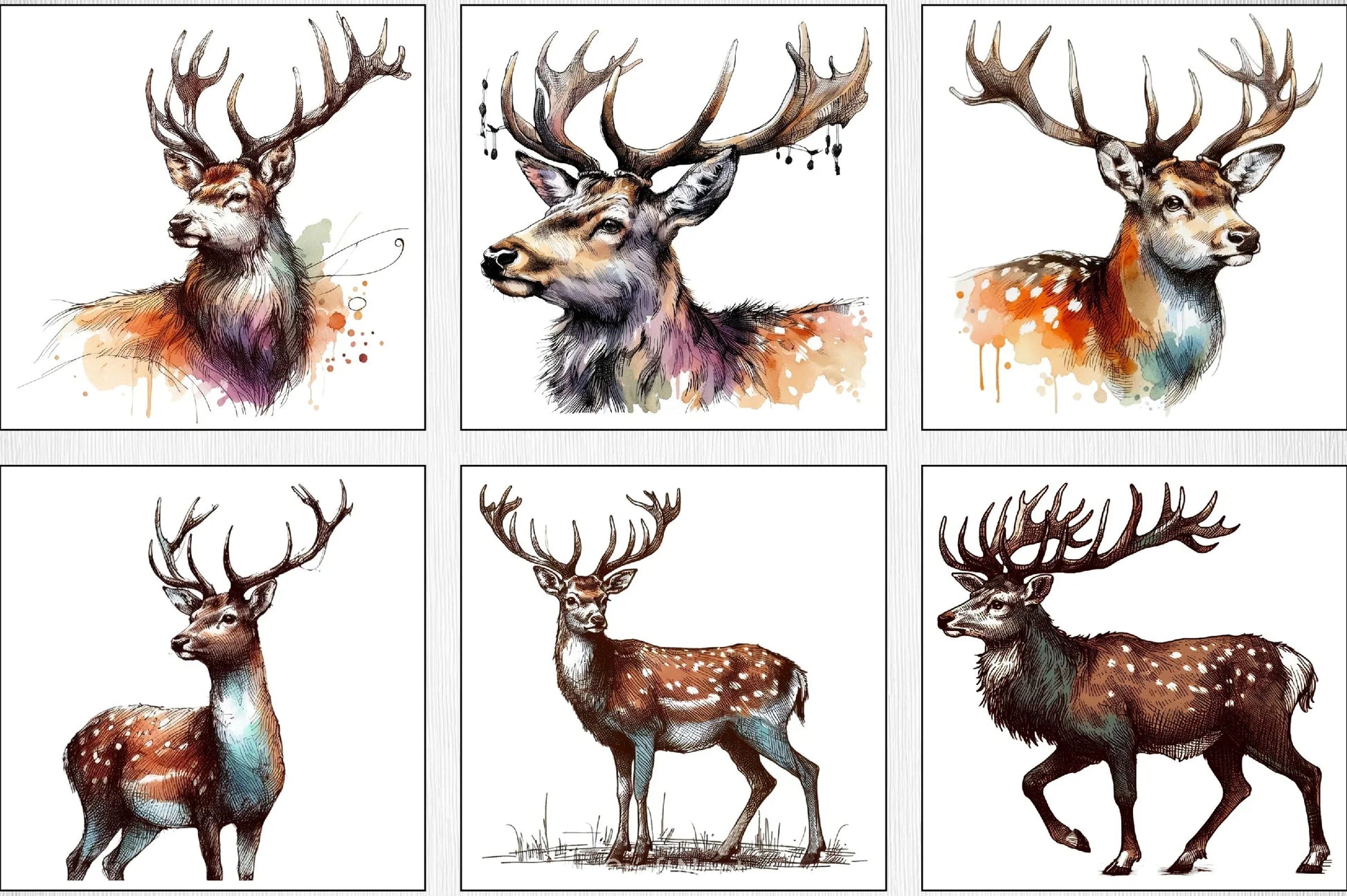 Deer Clipart Bundle - CraftNest - Digital Crafting and Art