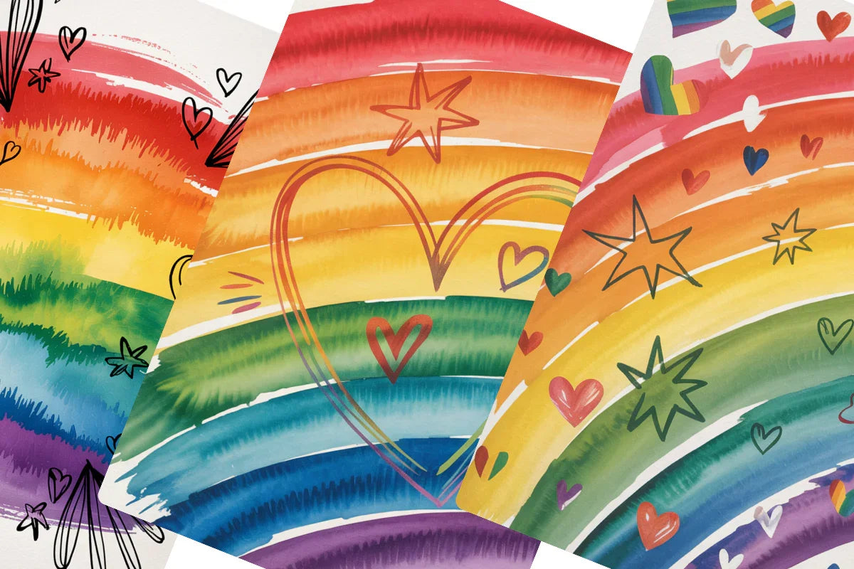 Pride Doodles Junk Journal Papers - CraftNest - Digital Crafting and Art
